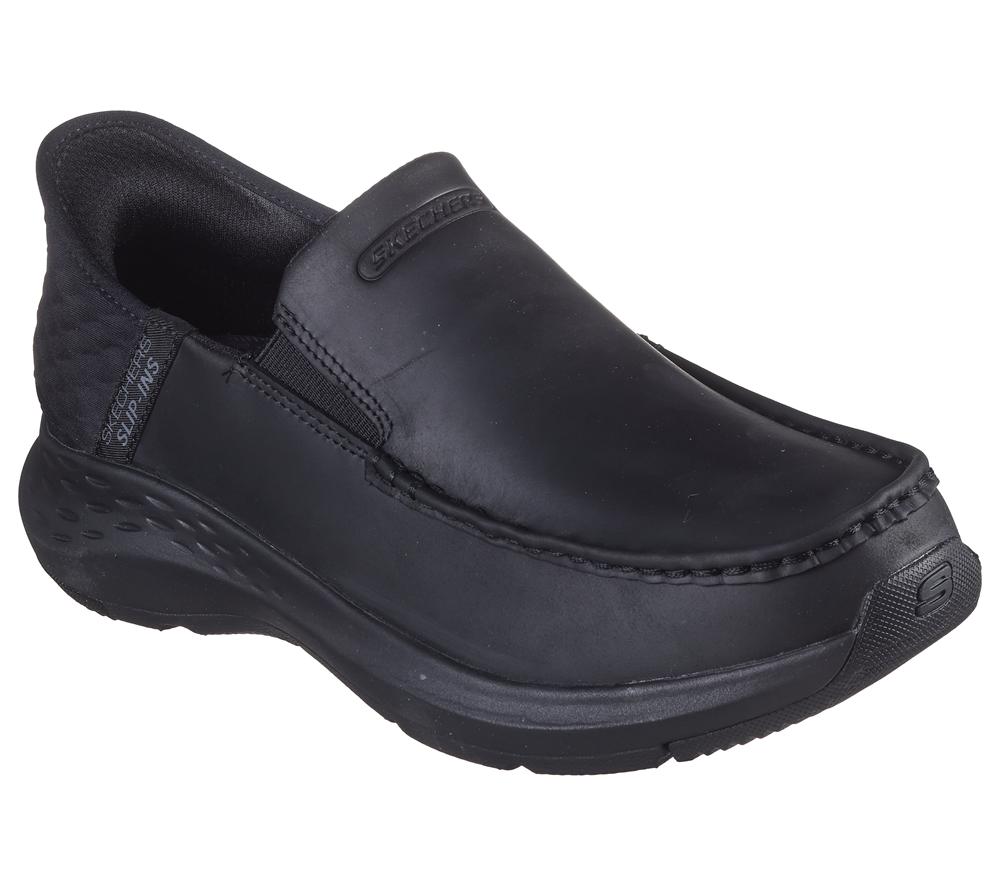 Men Skechers Slip-ins Relaxed Fit: Parson - Oswin Smart Shoes Black  USA |  0159-DIRBA