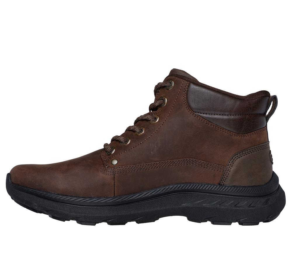 Men Skechers Slip-ins Relaxed Fit: Pollard - Waylon Slip On Shoes Cocoa Brown  USA |  0269-OQXBN