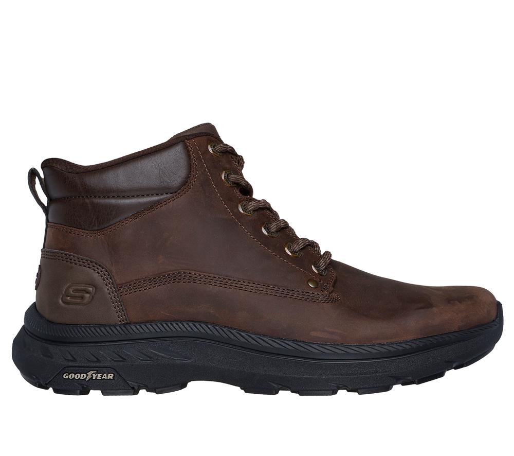 Men Skechers Slip-ins Relaxed Fit: Pollard - Waylon Slip On Shoes Cocoa Brown  USA |  0269-OQXBN