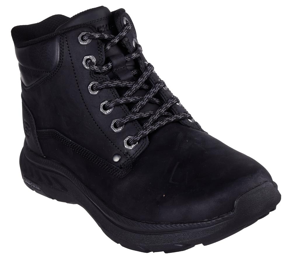 Men Skechers Slip-ins Relaxed Fit: Pollard - Waylon Slip On Shoes Black  USA |  9841-APLFW