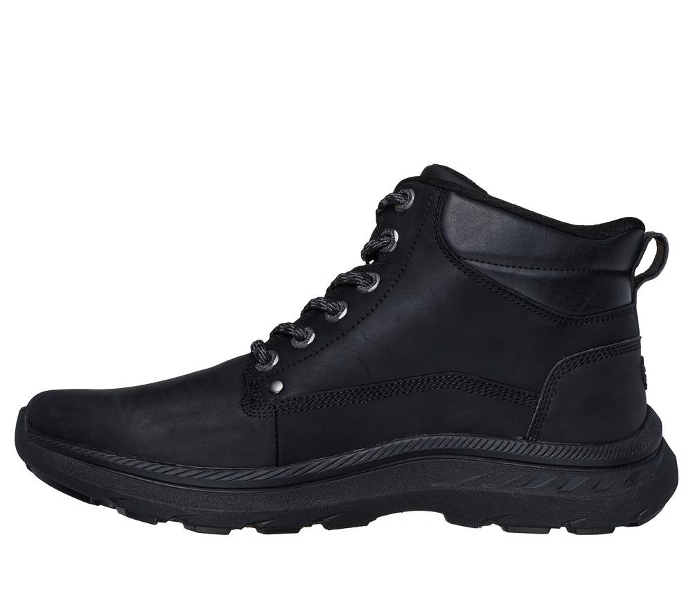 Men Skechers Slip-ins Relaxed Fit: Pollard - Waylon Boots Black  USA |  0862-NVJQF