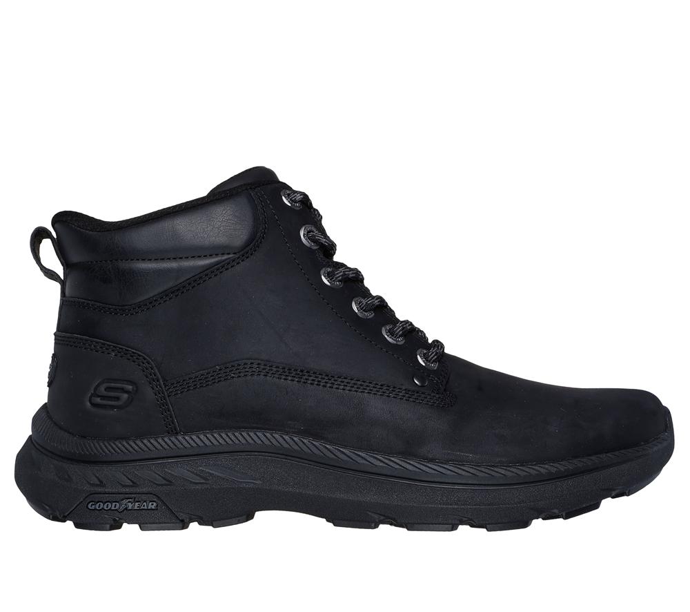 Men Skechers Slip-ins Relaxed Fit: Pollard - Waylon Boots Black  USA |  0862-NVJQF