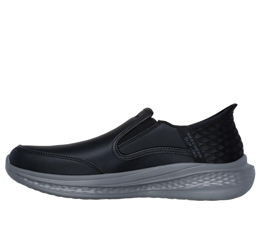 Men Skechers Slip-ins Relaxed Fit: Slade - Cooper Smart Shoes Black  USA |  4703-QKDNY