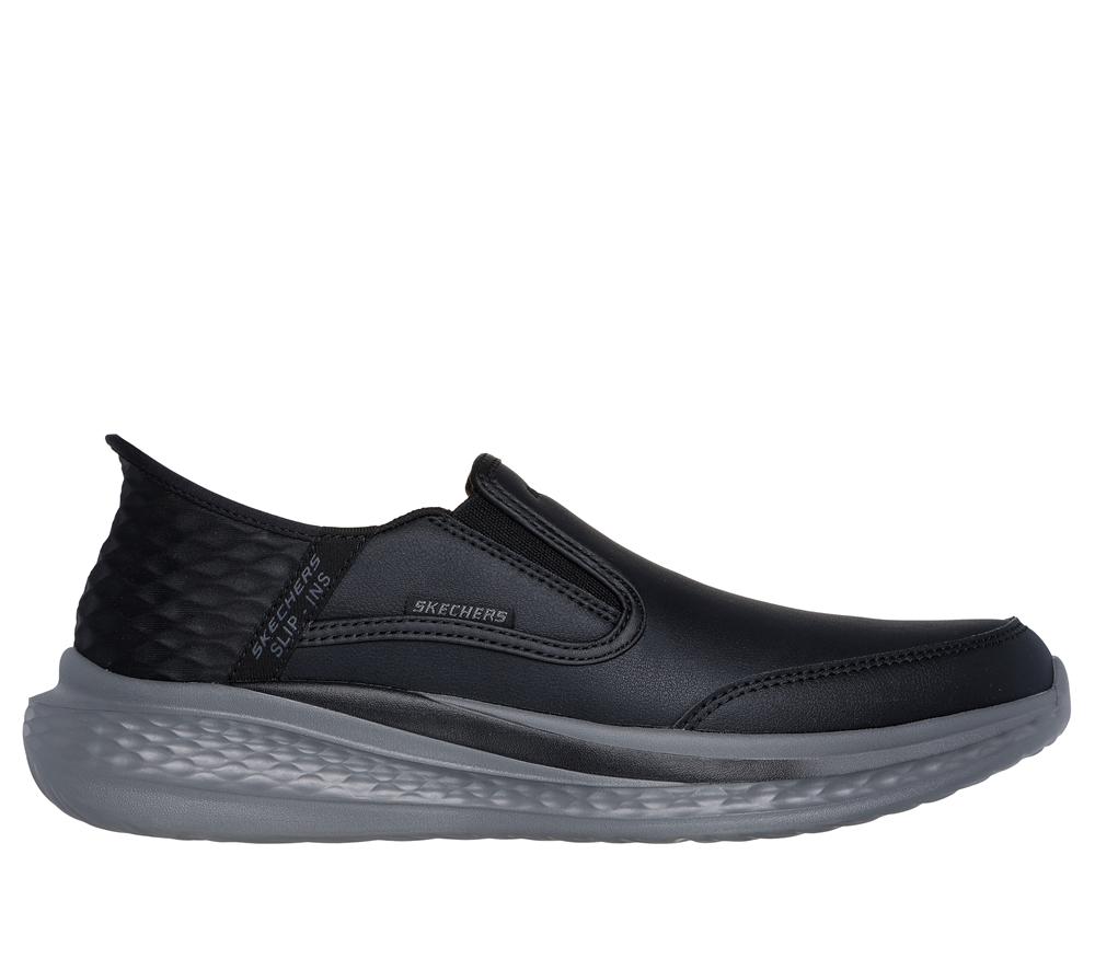 Men Skechers Slip-ins Relaxed Fit: Slade - Cooper Smart Shoes Black  USA |  4703-QKDNY
