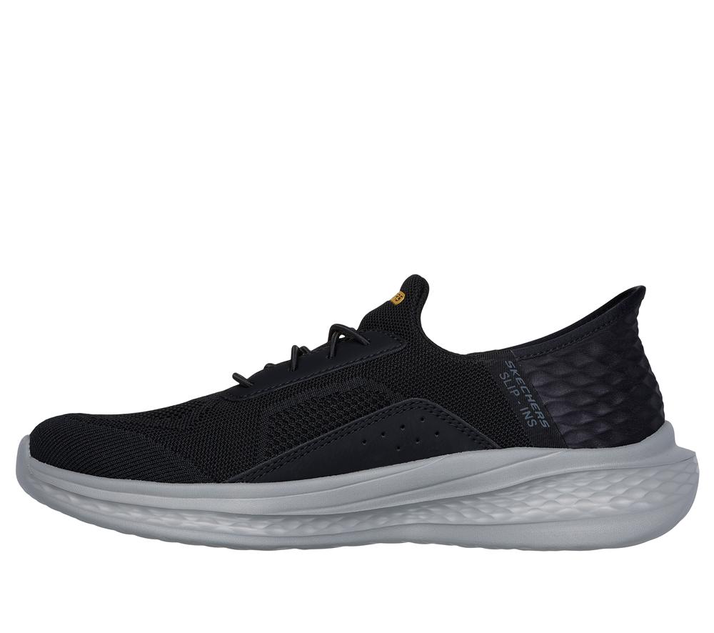 Men Skechers Slip-ins Relaxed Fit: Slade - Cohen Hands Free Slip Ins Black  USA |  8496-LCUMT