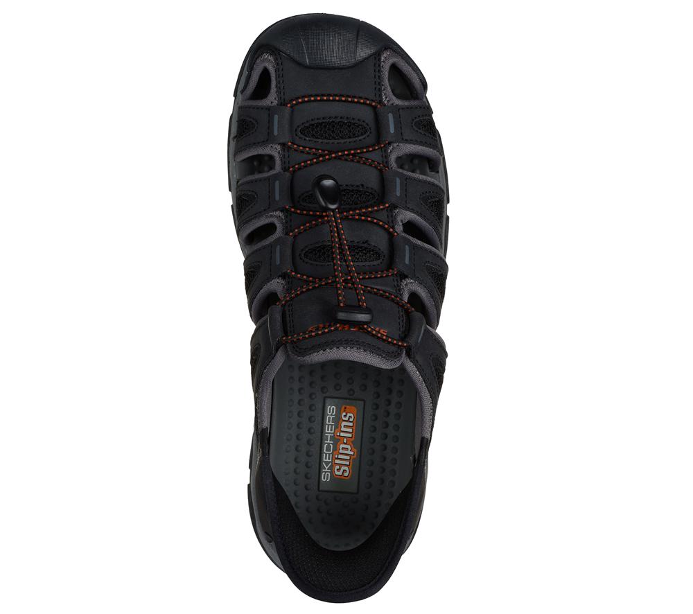Men Skechers Slip-ins Relaxed Fit: Tresmen - Norvick Sandals Black  USA |  4392-OUBTQ