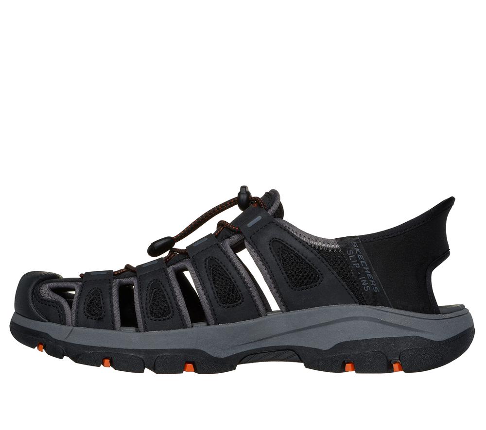 Men Skechers Slip-ins Relaxed Fit: Tresmen - Norvick Sandals Black  USA |  4392-OUBTQ