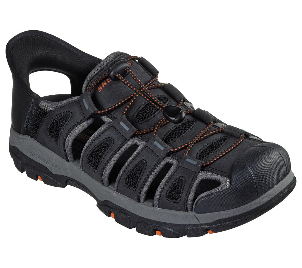 Men Skechers Slip-ins Relaxed Fit: Tresmen - Norvick Sandals Black  USA |  4392-OUBTQ