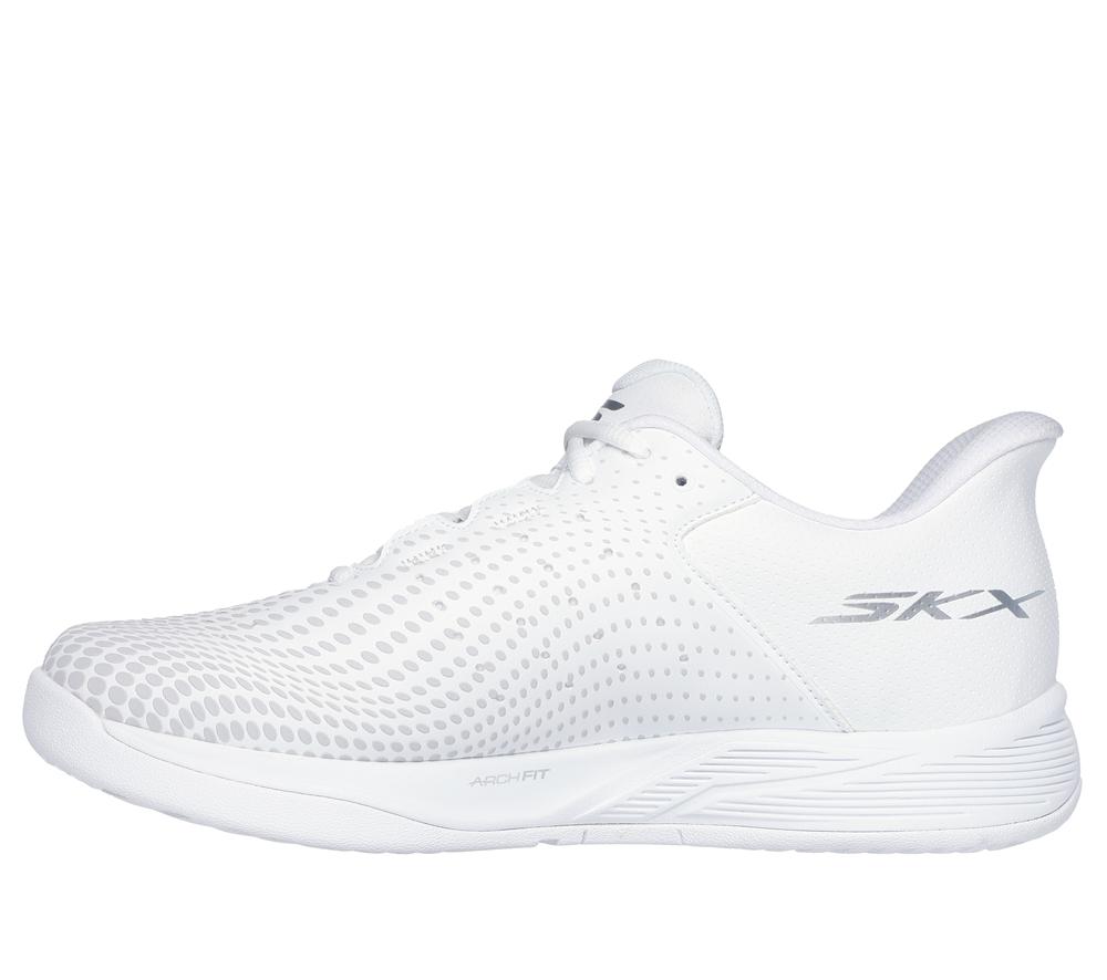 Men Skechers Slip-ins Relaxed Fit: Viper Court Reload Hands Free Slip Ins White  USA |  2569-FJLMG