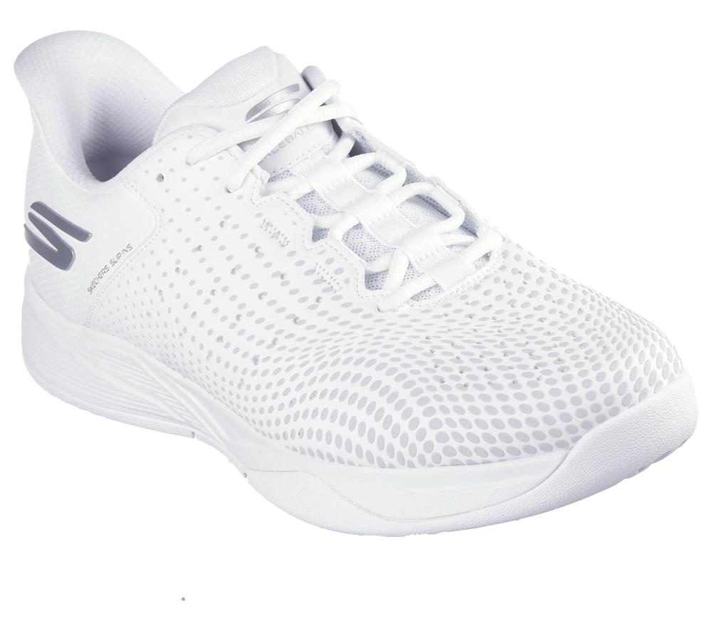 Men Skechers Slip-ins Relaxed Fit: Viper Court Reload Hands Free Slip Ins White  USA |  2569-FJLMG