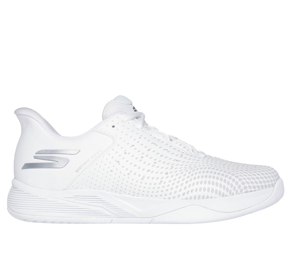 Men Skechers Slip-ins Relaxed Fit: Viper Court Reload Hands Free Slip Ins White  USA |  2569-FJLMG
