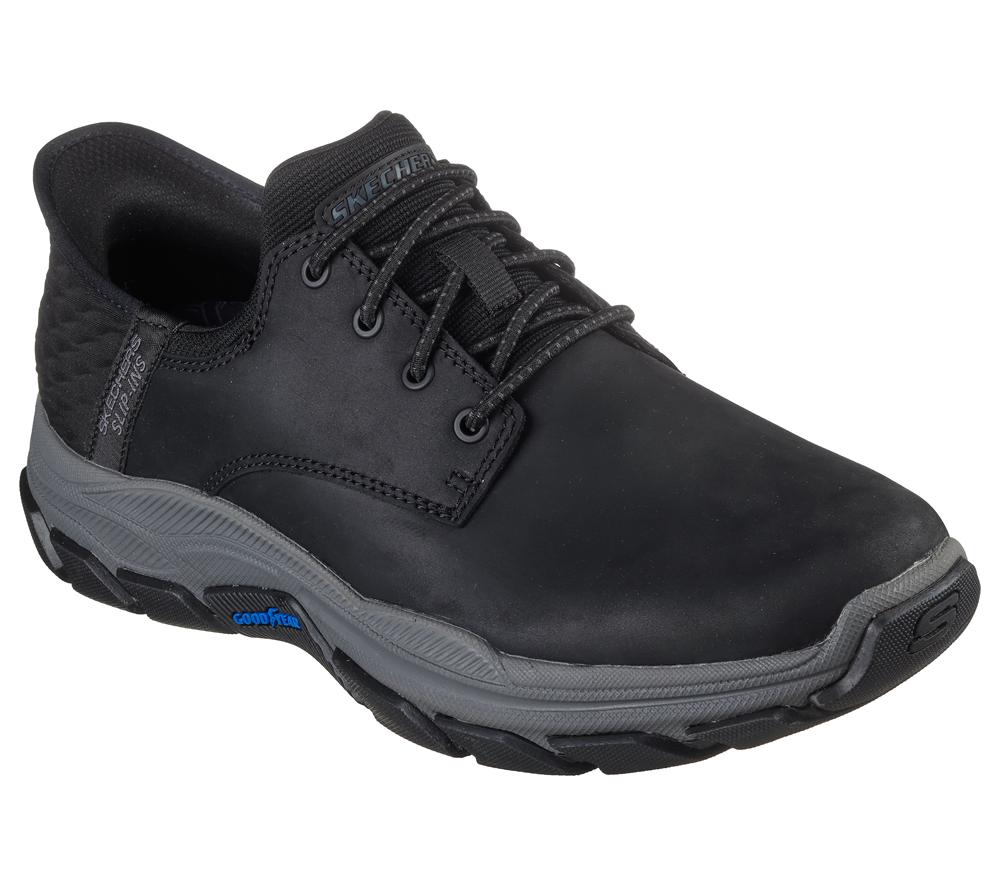 Men Skechers Slip-ins: Respected - Garville Slip On Shoes Black  USA |  1752-YTIZC
