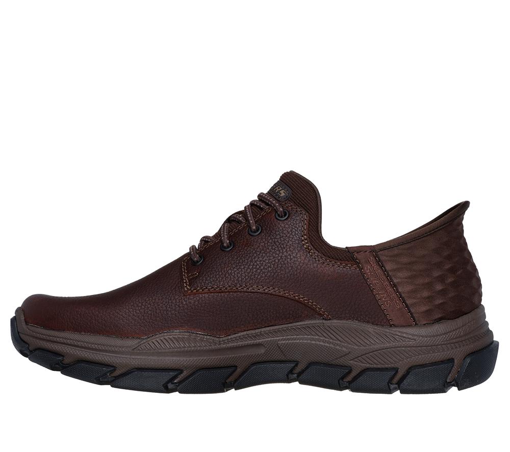 Men Skechers Slip-ins: Respected - Garville Hands Free Slip Ins Red / Brown  USA |  3120-NJQUV