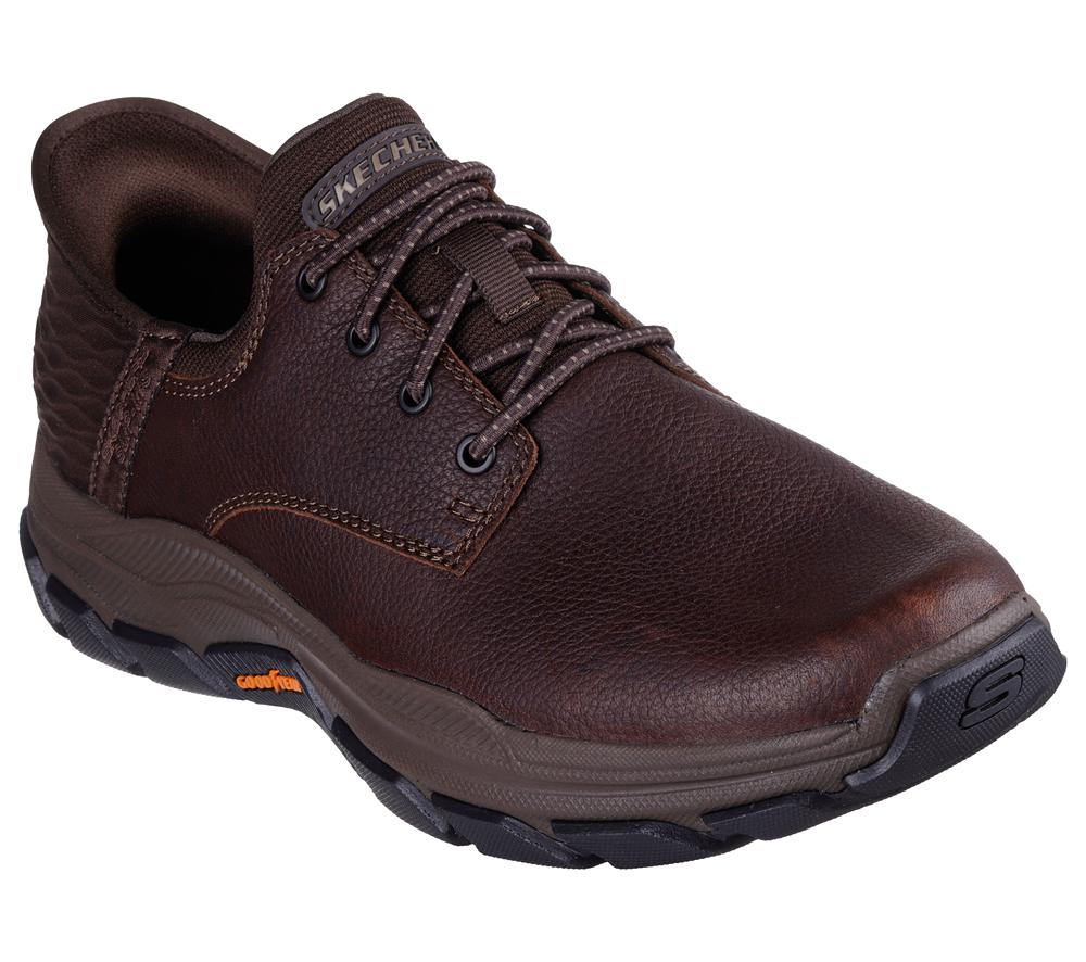 Men Skechers Slip-ins: Respected - Garville Hands Free Slip Ins Red / Brown  USA |  3120-NJQUV