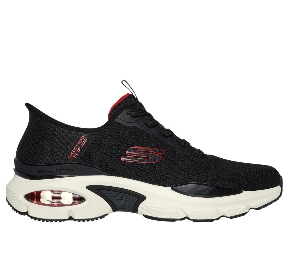 Men Skechers Slip-ins: Skech-Air Ventura - Vanderway Slip On Shoes Black / Red  USA |  8710-EZHTM
