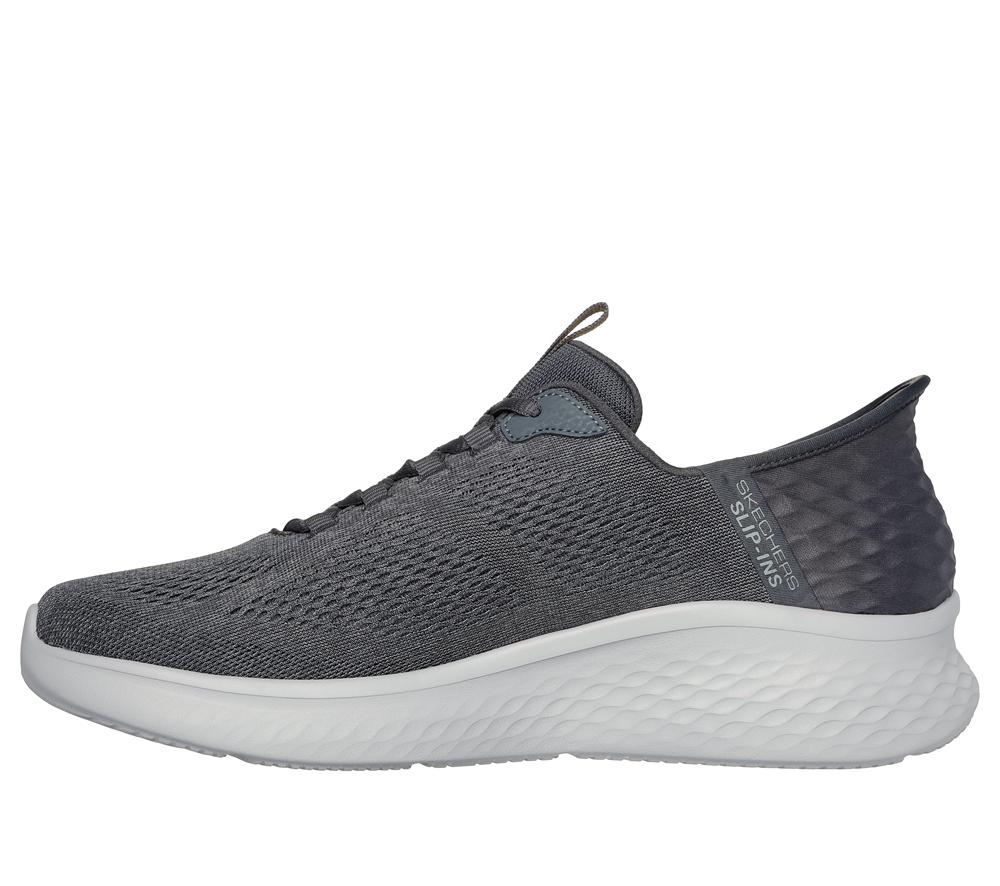 Men Skechers Slip-ins: Skech-Lite Pro - Primebase Slip On Shoes Charcoal / Blue  USA |  7961-ZGHWJ