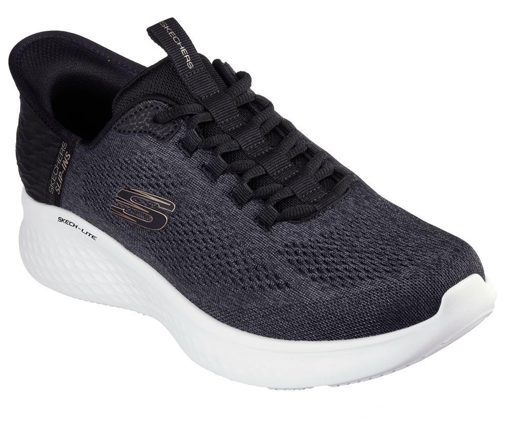 Men Skechers Slip-ins: Skech-Lite Pro - Primebase Slip On Shoes Black / Grey  USA |  9720-YSKJN