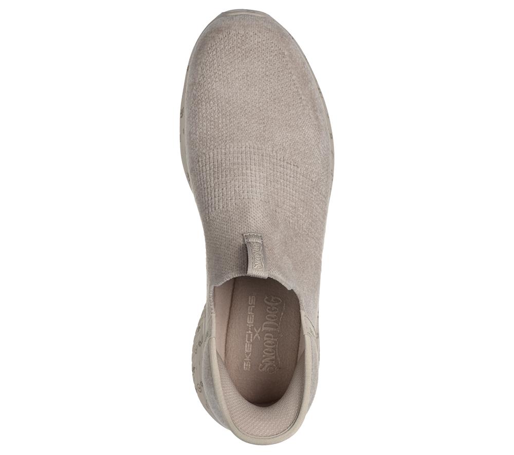 Men Skechers Slip-ins: Snoop Flex - Velvet Slip On Shoes Taupe Brown  USA |  0872-HUFSX