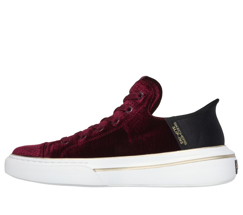 Men Skechers Slip-ins: Snoop One - Boss Life Velvet Hands Free Slip Ins Burgundy  USA |  2358-WAOQS