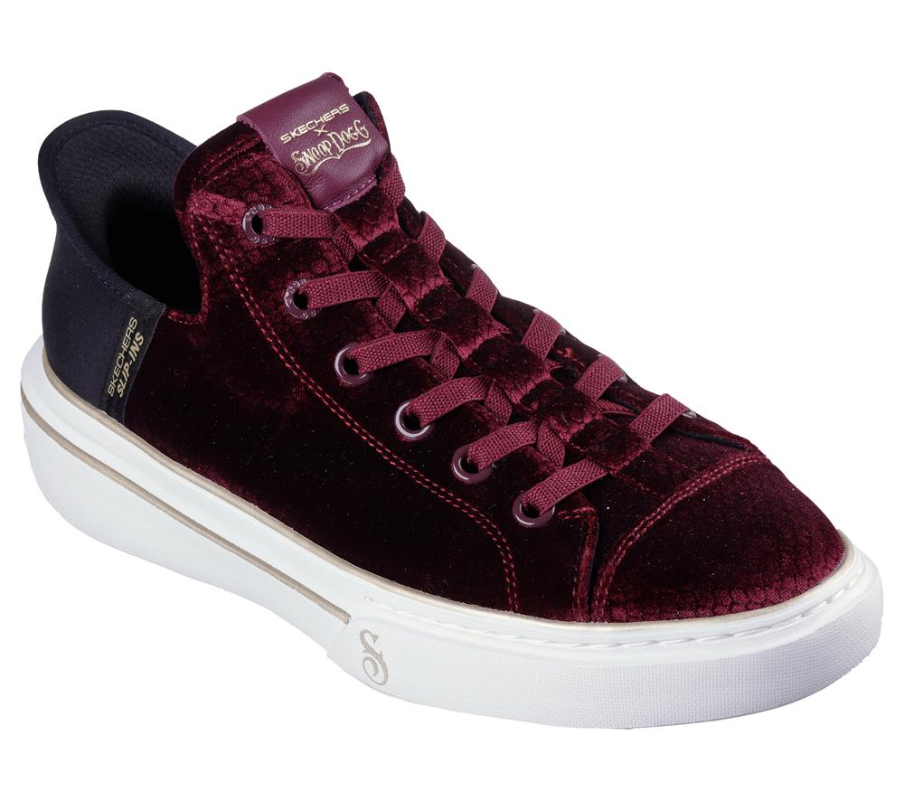 Men Skechers Slip-ins: Snoop One - Boss Life Velvet Hands Free Slip Ins Burgundy  USA |  2358-WAOQS