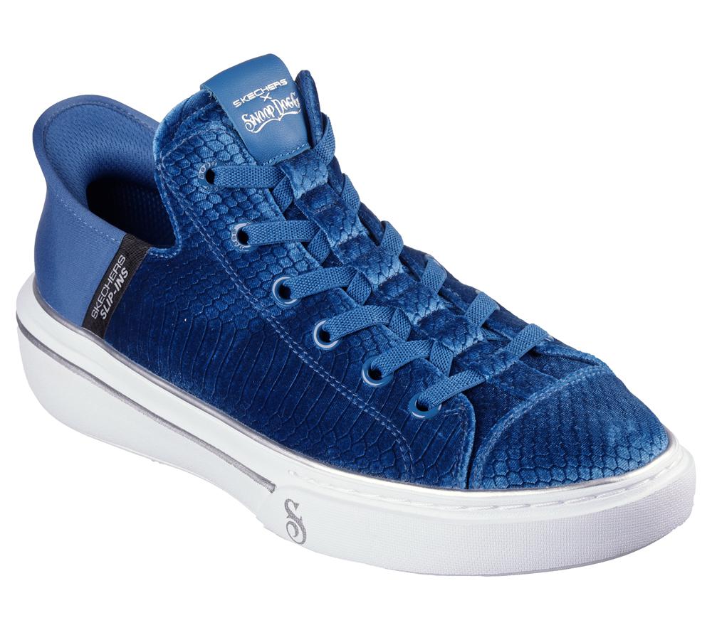 Men Skechers Slip-ins: Snoop One - Boss Life Velvet Hands Free Slip Ins Blue  USA |  2193-BZOSH