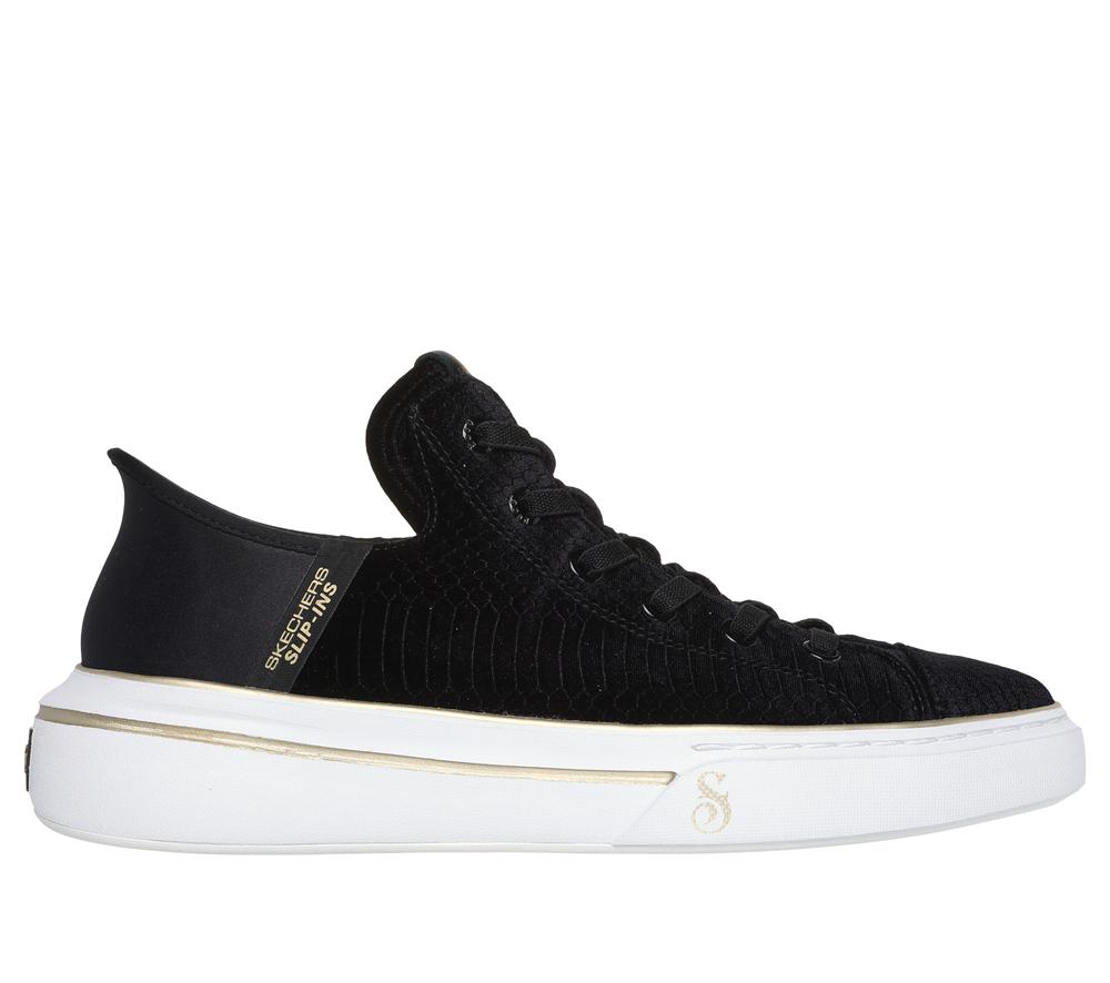 Men Skechers Slip-ins: Snoop One - Boss Life Velvet Hands Free Slip Ins Black  USA |  2086-YDRTO