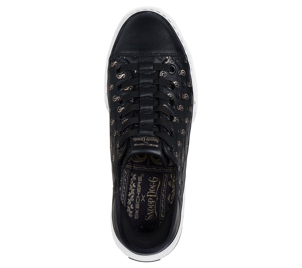 Men Skechers Slip-ins: Snoop One - Low Dogg S-Print Hands Free Slip Ins Black / Gold  USA |  2854-VTJEK