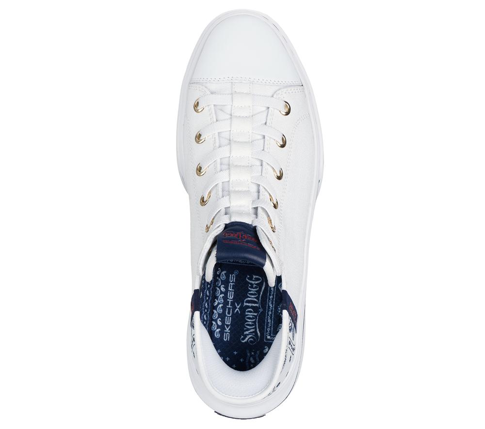 Men Skechers Slip-ins: Snoop One - OG Canvas Sneakers White / Navy  USA |  4103-ZNOLG