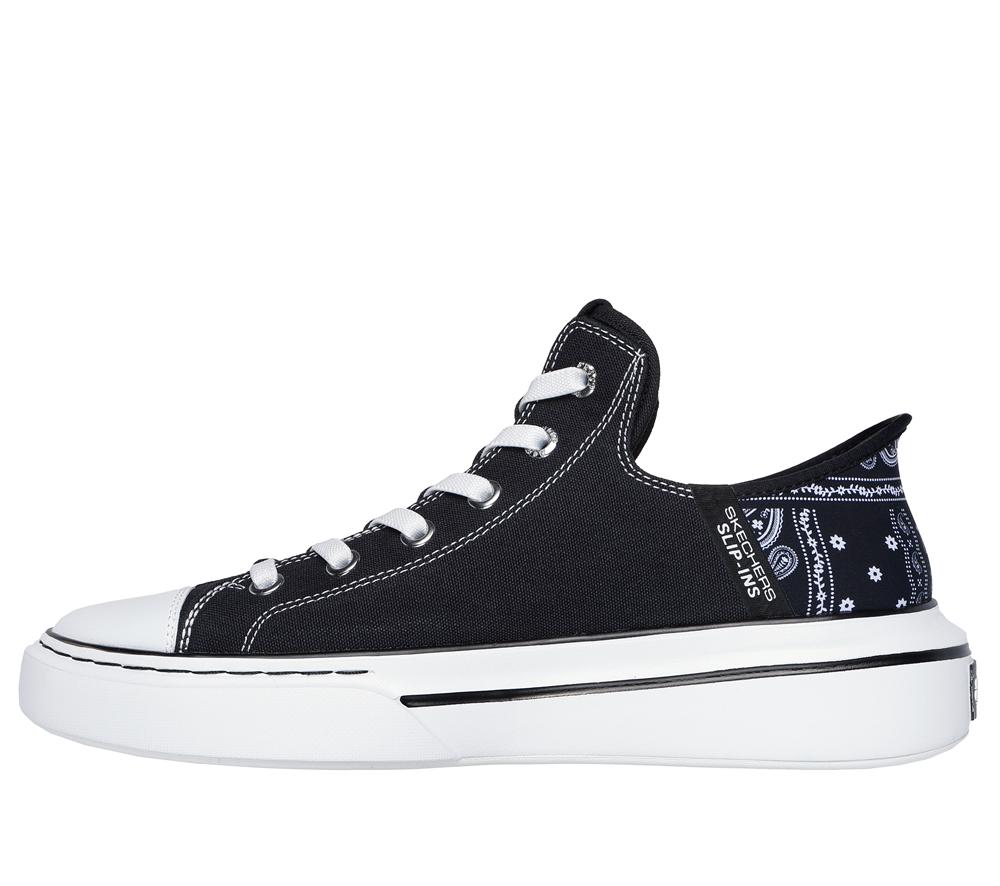 Men Skechers Slip-ins: Snoop One - OG Canvas Hands Free Slip Ins Black  USA |  7821-ZWJBN