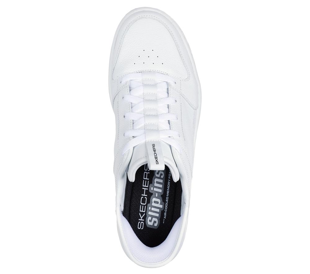 Men Skechers Slip-ins: Sport Court 92 - Distown Hands Free Slip Ins White  USA |  8963-JDEMF