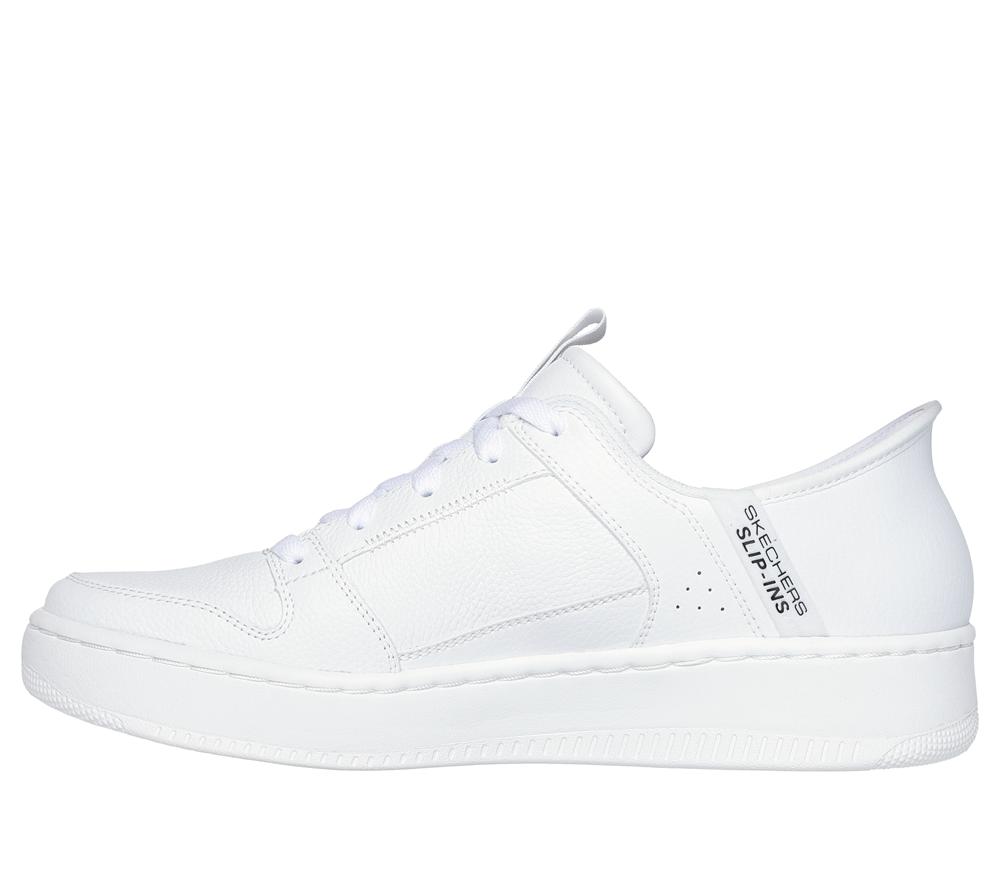 Men Skechers Slip-ins: Sport Court 92 - Distown Hands Free Slip Ins White  USA |  8963-JDEMF