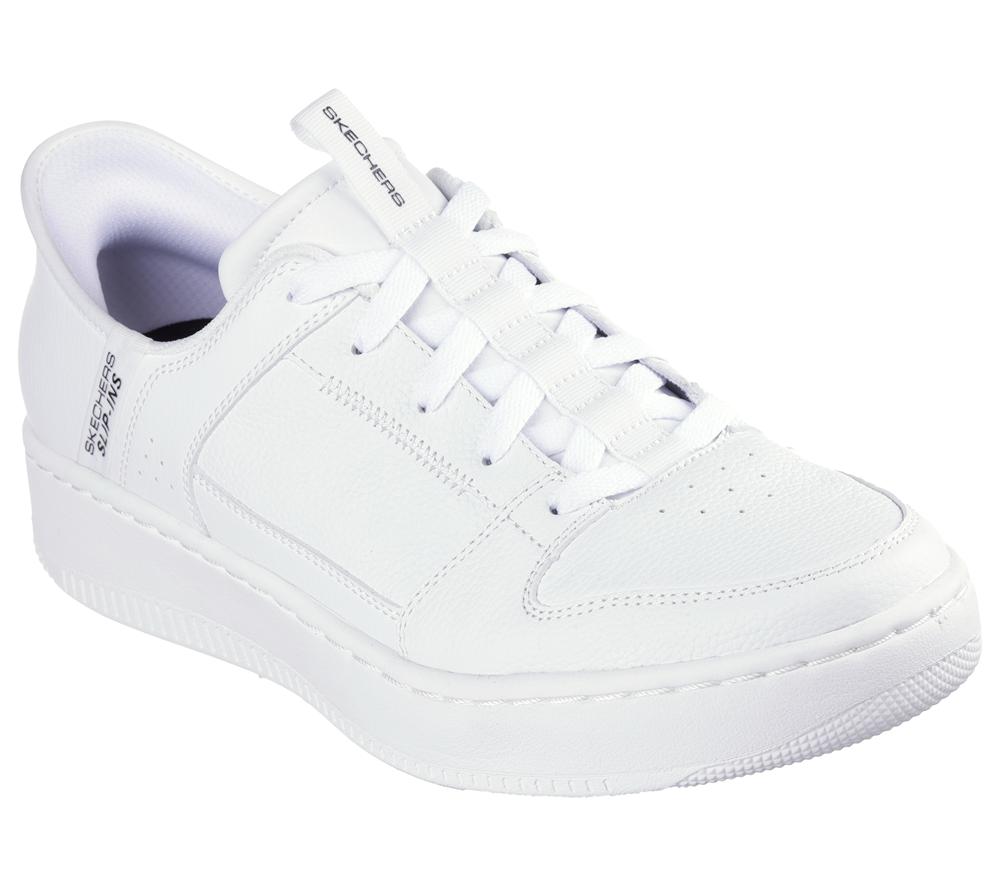 Men Skechers Slip-ins: Sport Court 92 - Distown Hands Free Slip Ins White  USA |  8963-JDEMF