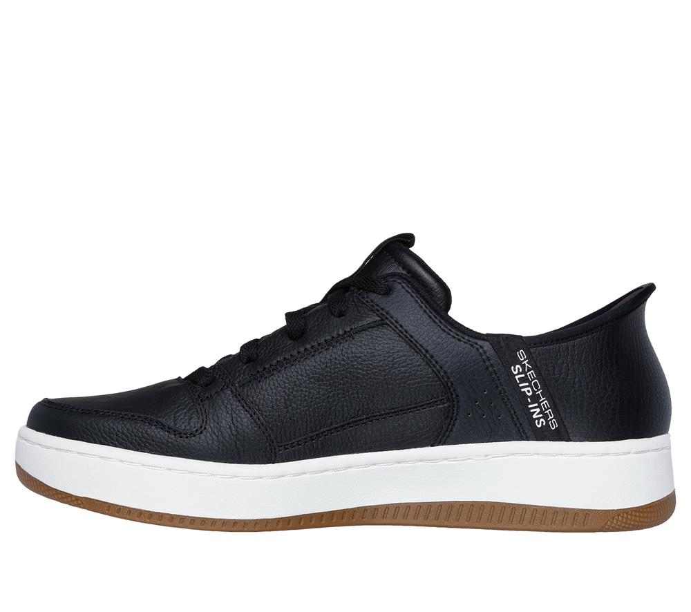 Men Skechers Slip-ins: Sport Court 92 - Distown Hands Free Slip Ins Black / Natural  USA |  6093-QCETU