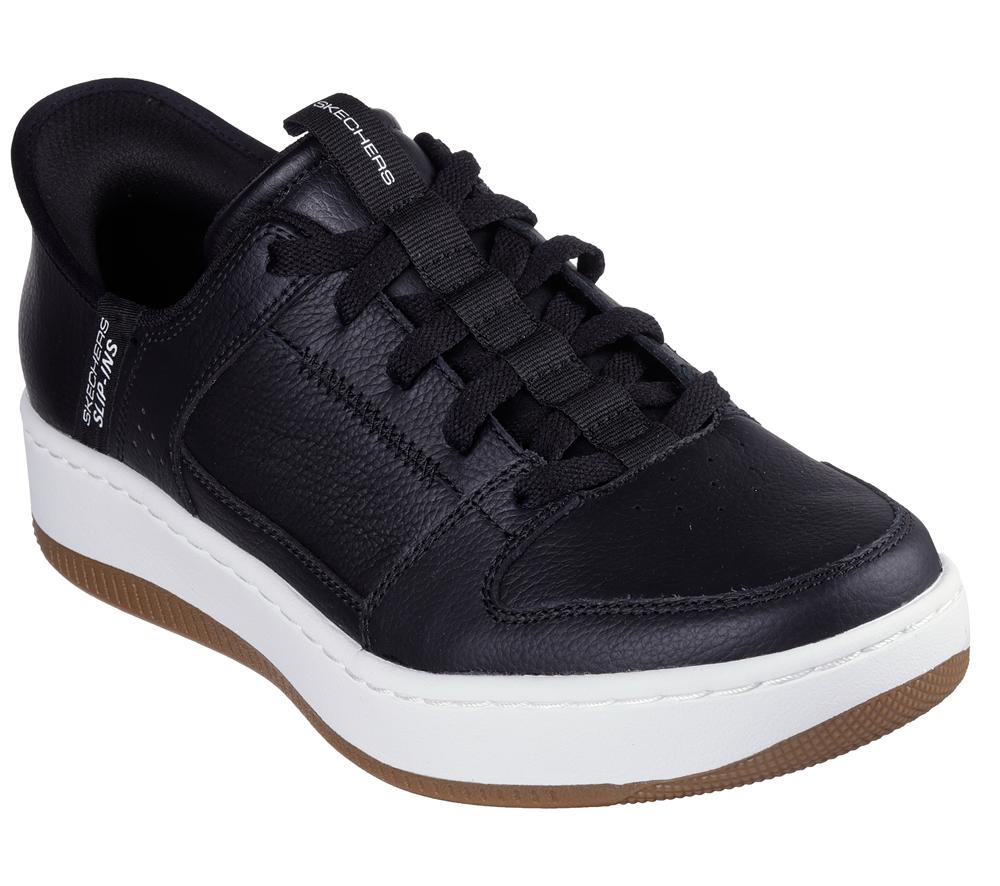 Men Skechers Slip-ins: Sport Court 92 - Distown Hands Free Slip Ins Black / Natural  USA |  6093-QCETU
