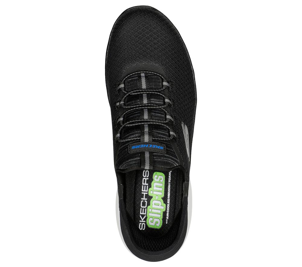 Men Skechers Slip-ins: Summits - High Range Slip On Shoes Black  USA |  7128-YCLWU