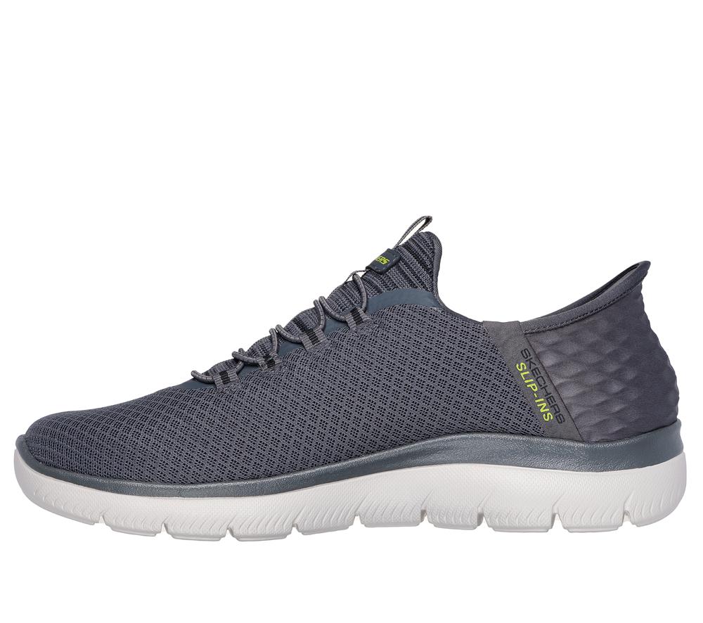 Men Skechers Slip-ins: Summits - High Range Hands Free Slip Ins Charcoal  USA |  8207-OXFZC