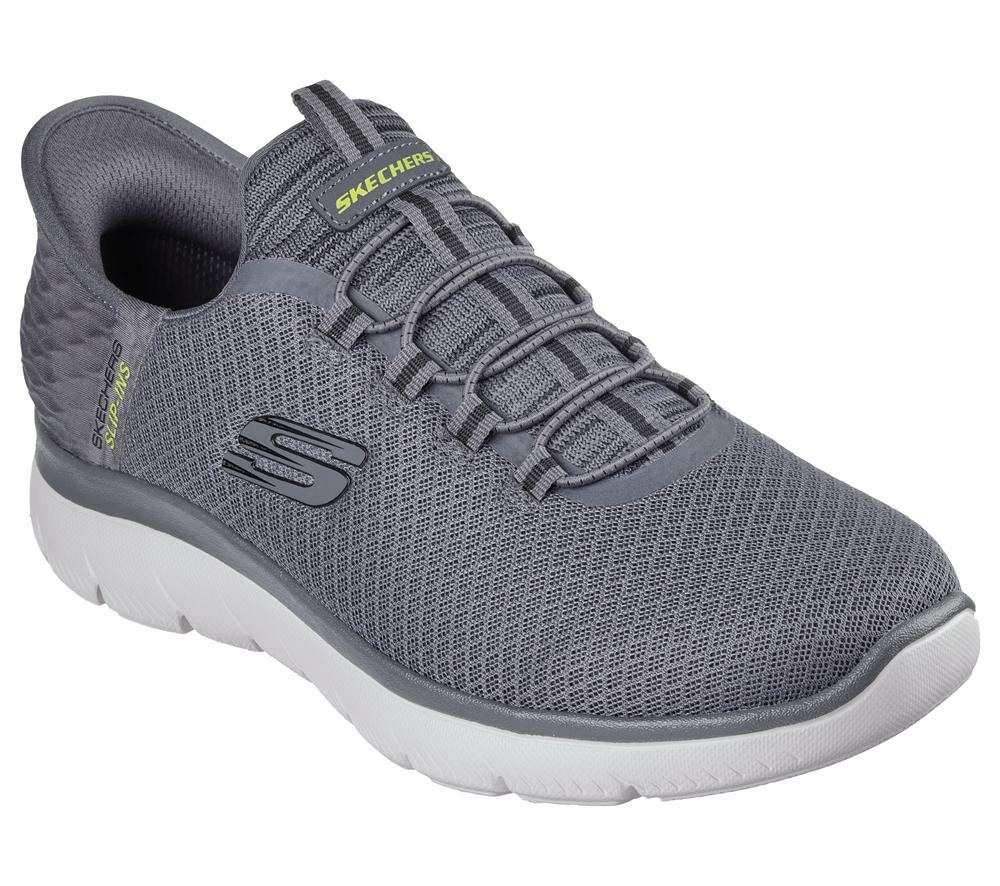 Men Skechers Slip-ins: Summits - High Range Hands Free Slip Ins Charcoal  USA |  8207-OXFZC