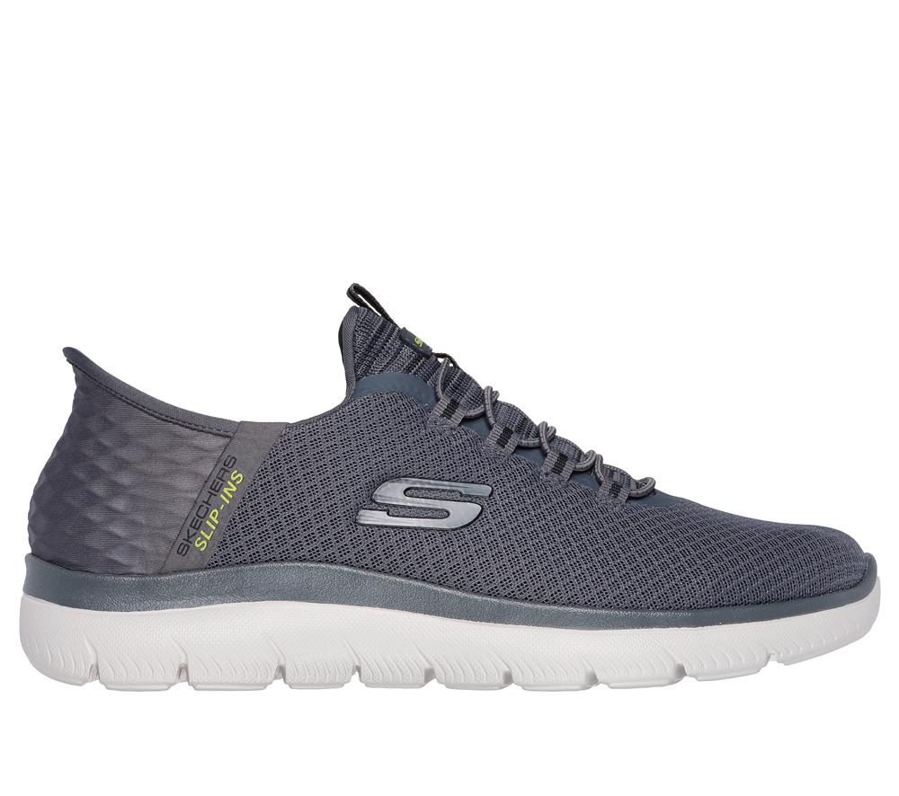 Men Skechers Slip-ins: Summits - High Range Hands Free Slip Ins Charcoal  USA |  8207-OXFZC