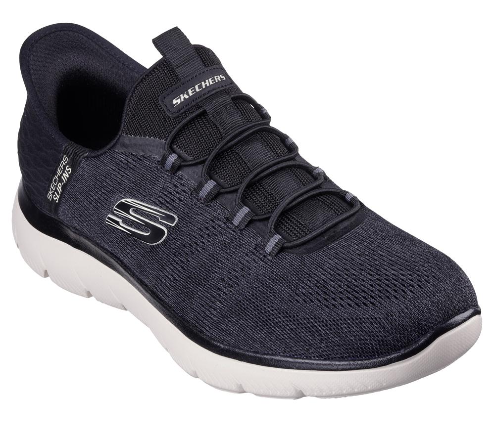 Men Skechers Slip-ins: Summits - Key Pace Hands Free Slip Ins Black  USA |  2593-YLQPN