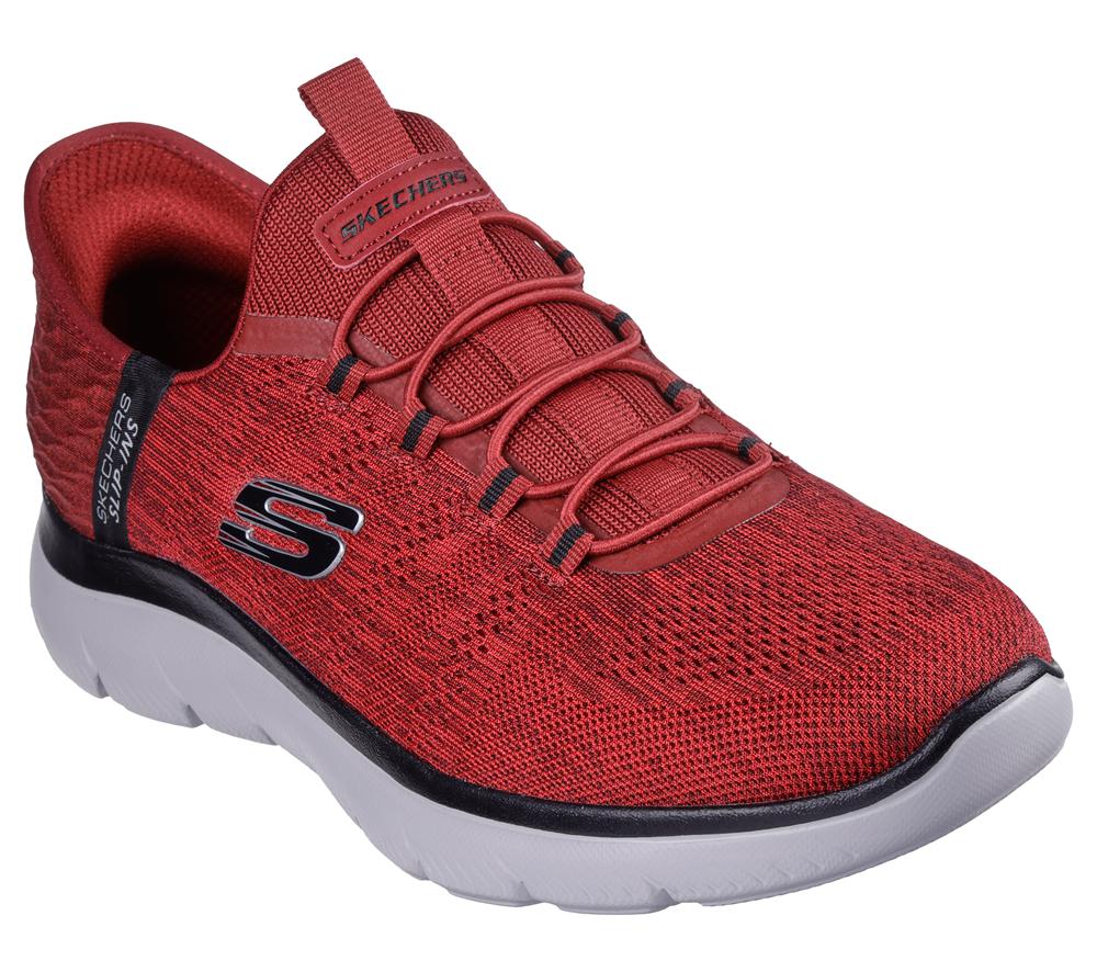 Men Skechers Slip-ins: Summits - Key Pace Sneakers Red / Black  USA |  0425-INGZA