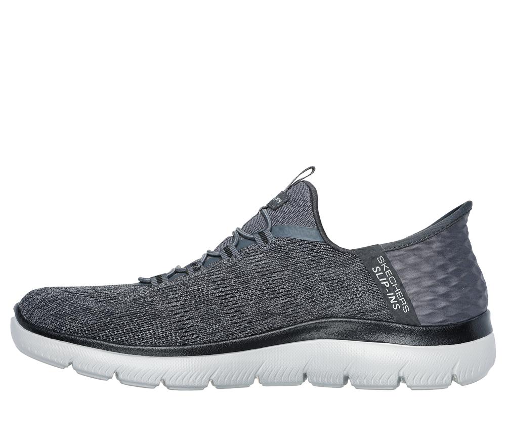 Men Skechers Slip-ins: Summits - Key Pace Sneakers Charcoal / Black  USA |  3806-VEFYA