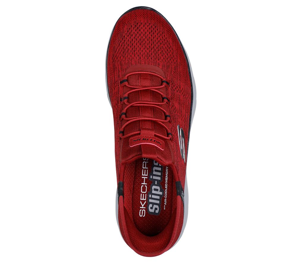 Men Skechers Slip-ins: Summits - Key Pace Slip On Shoes Red / Black  USA |  8564-ZUGYI
