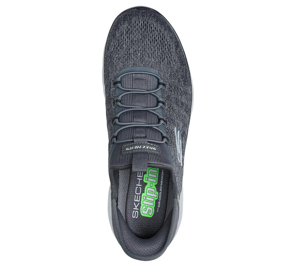 Men Skechers Slip-ins: Summits - Key Pace Slip On Shoes Charcoal / Black  USA |  8120-JCFDQ