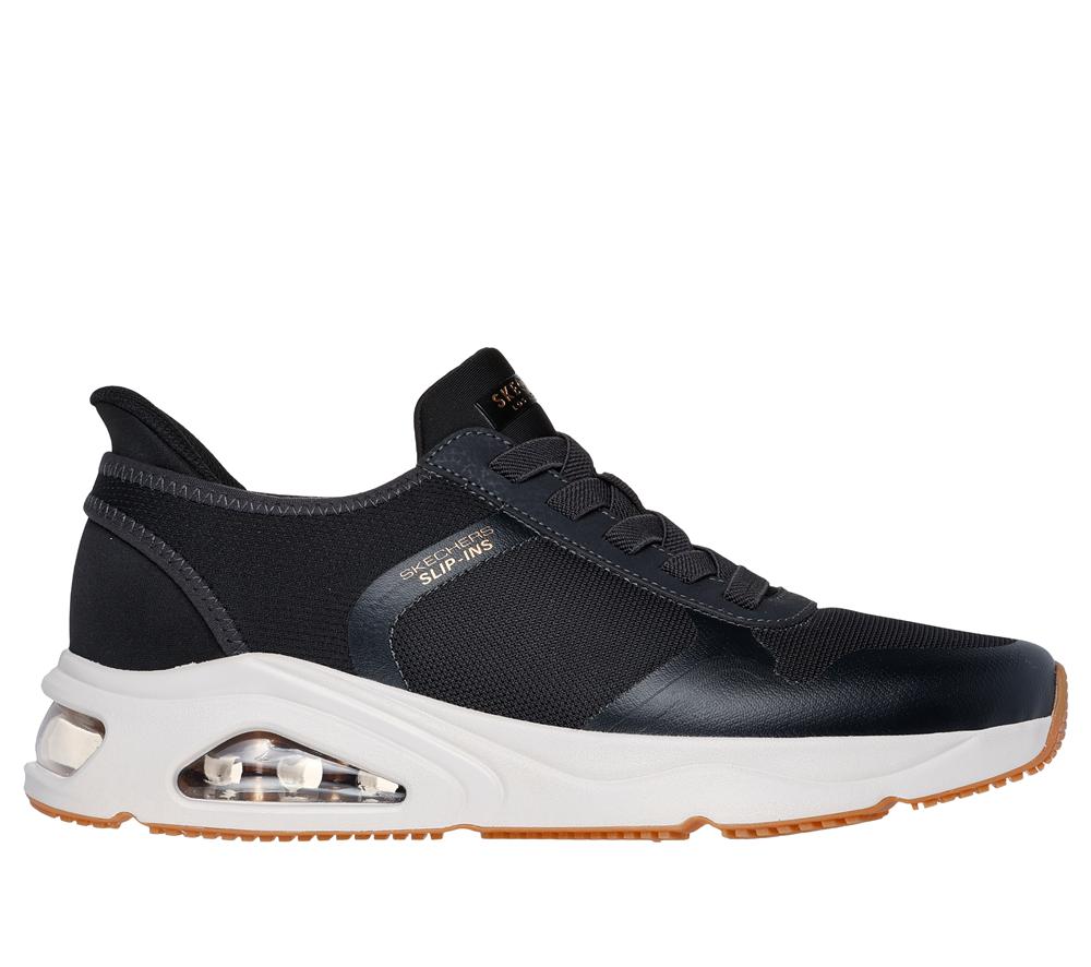 Men Skechers Slip-ins: Tres-Air Uno - Necessairy Hands Free Slip Ins Black  USA |  8623-VTKGU