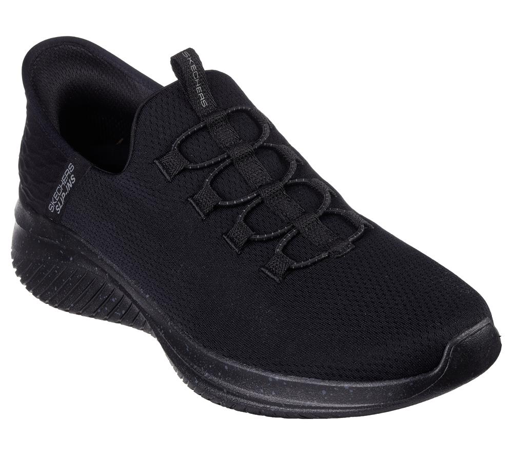 Men Skechers Slip-ins: Ultra Flex 3.0 - Right Away Slip On Shoes Black  USA |  7386-RAIDV