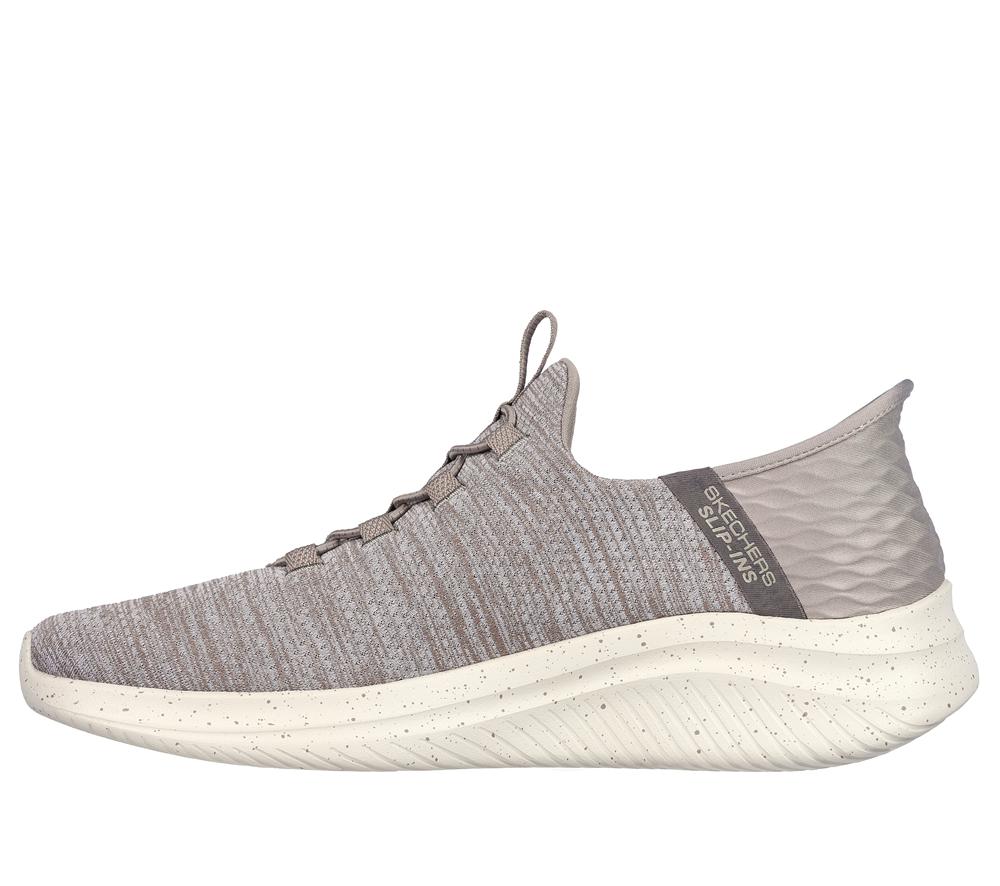 Men Skechers Slip-ins: Ultra Flex 3.0 - Right Away Hands Free Slip Ins Taupe Brown  USA |  1039-JNFYX