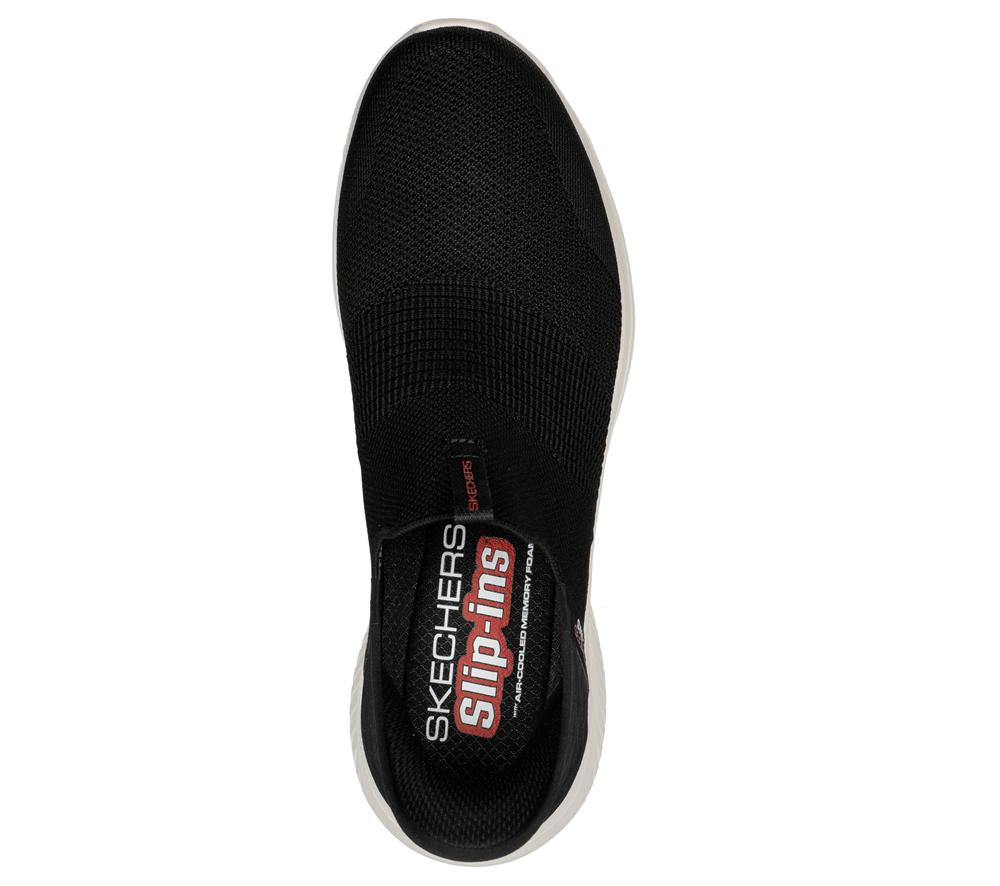 Men Skechers Slip-ins: Ultra Flex 3.0 - Smooth Step Hands Free Slip Ins Black  USA |  8731-FCOIL