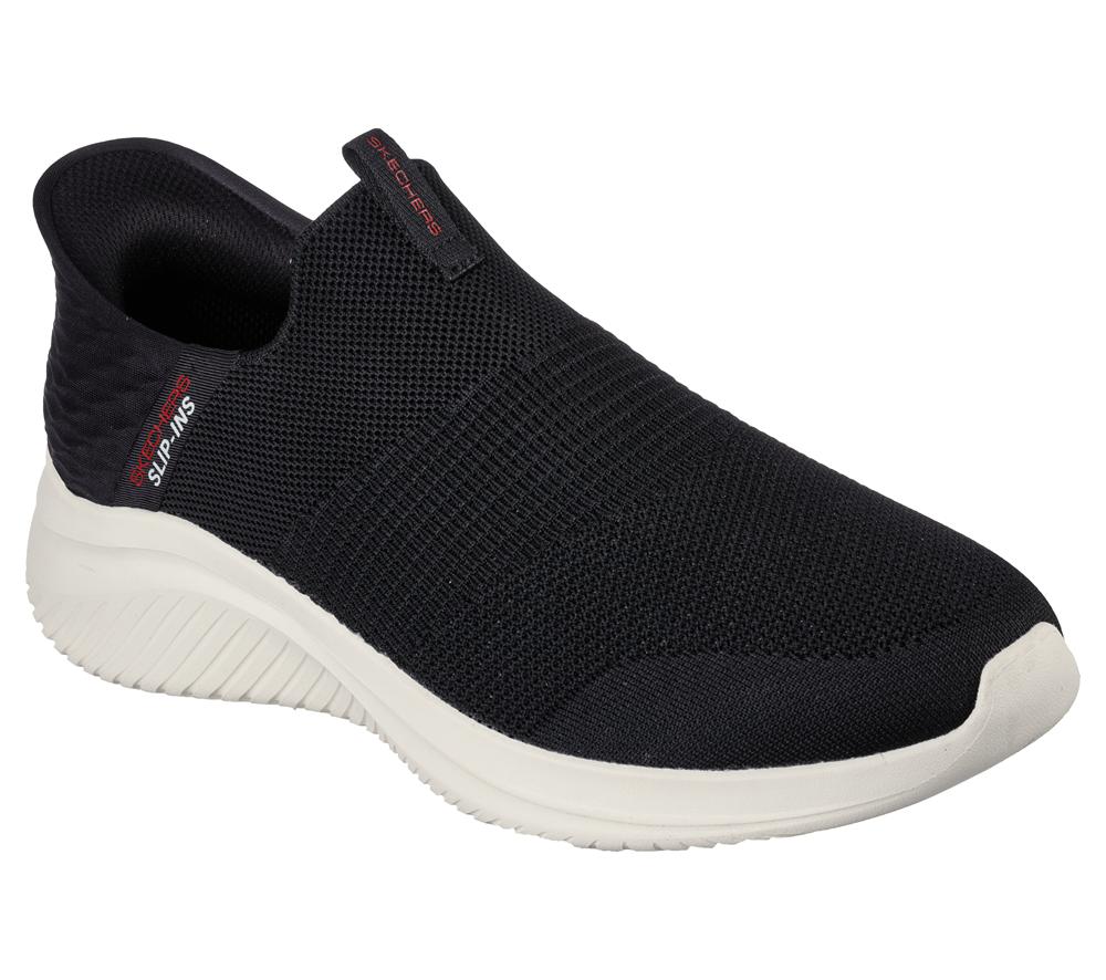 Men Skechers Slip-ins: Ultra Flex 3.0 - Smooth Step Hands Free Slip Ins Black  USA |  8731-FCOIL