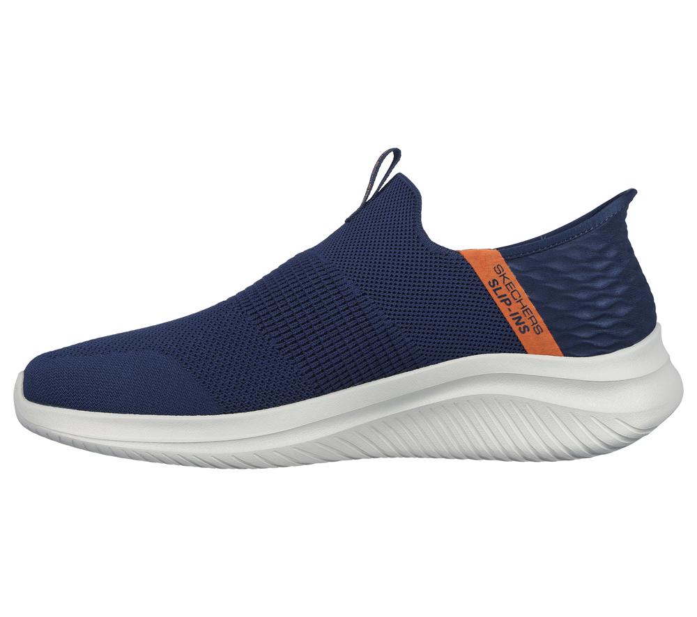 Men Skechers Slip-ins: Ultra Flex 3.0 - Viewpoint Sneakers Navy / Orange  USA |  0438-HTFIX