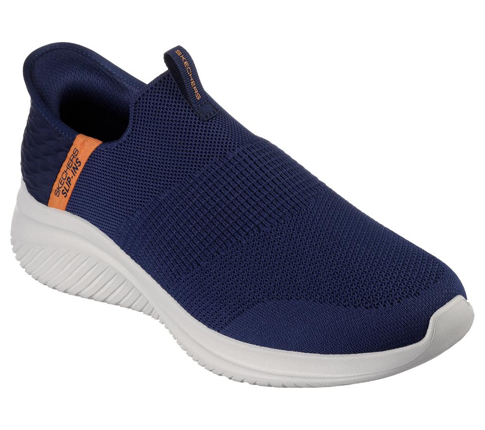 Men Skechers Slip-ins: Ultra Flex 3.0 - Viewpoint Sneakers Navy / Orange  USA |  0438-HTFIX